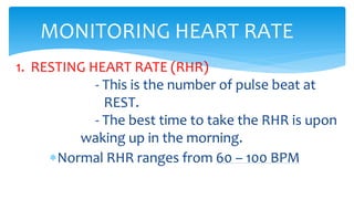 Training heart rate zones | PPTX