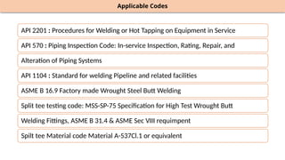 Training Hot Tapping in pipeline leakage issues | PPTX