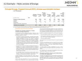 3.2 Exemple – Note annexe d’Orange
47
Groupe Orange, Rapport Annuel 2015, Annexe aux comptes sociaux
 