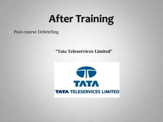 After TrainingPost-course Debriefing“Tata Teleservices Limited”  