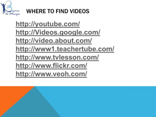Terms you need to know…Cut, copy, and paste, a method of reproducing text or other data in computing.Photocopying, a process which makes paper copies of documents and other visual images .Embed Video means to embed, or place, a video within the HTML code of the page you are posting on. That is to say, creating web videos with an embedded player which can be placed directly into the webpage. Uploading and Download - In computer networks, to download means to receive data to a local system from a remote system, or to initiate such a data transfer.   The inverse operation, uploading, can refer to the sending of data from a local system to a remote system. 