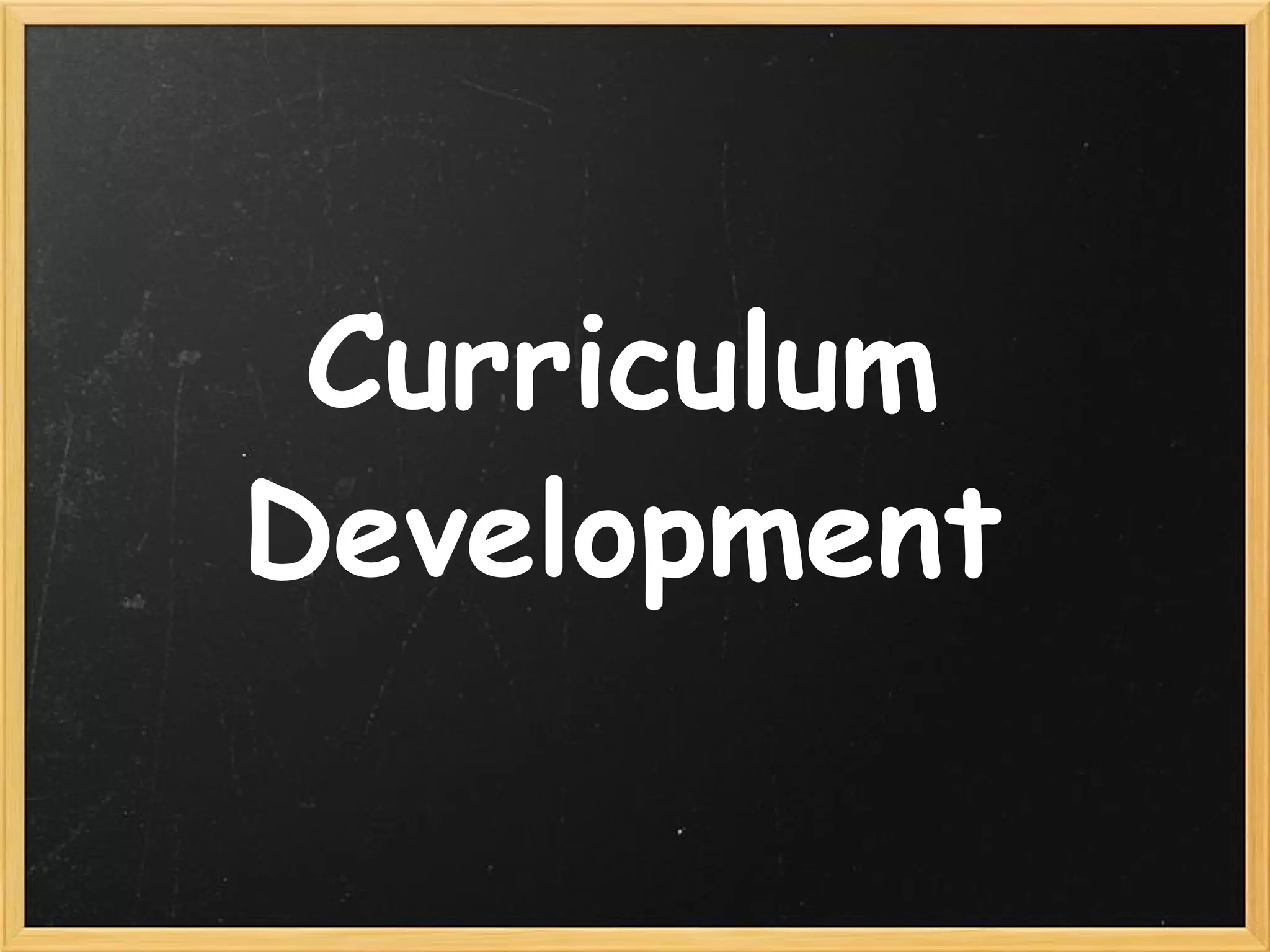 Curriculum Development 