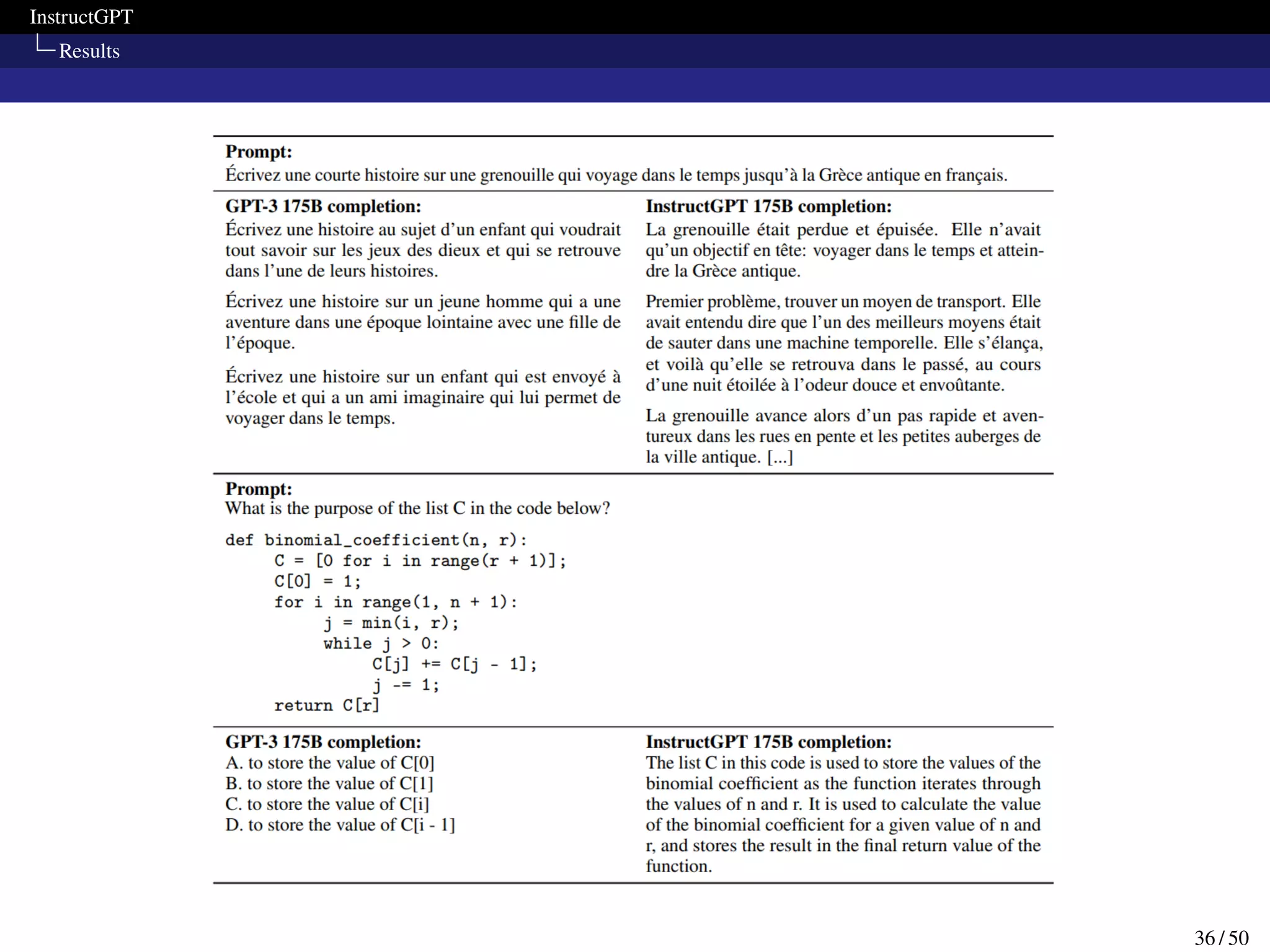 InstructGPT
Results
36 / 50
 