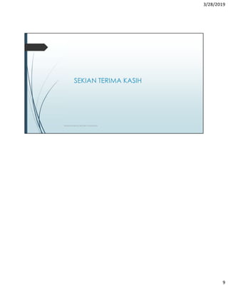 3/28/2019
9
SEKIAN TERIMA KASIH
TRAINING MANUAL RIGGER / SIGNALMAN
 