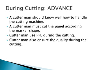 Training manual for cutting section | PPTX