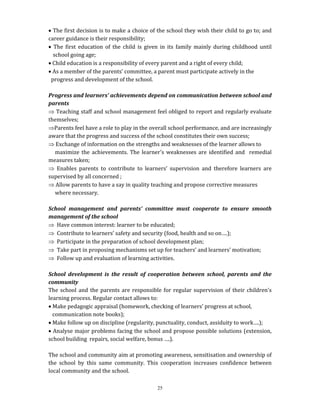 Training manual for secondary school managers