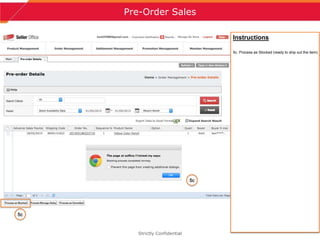 Pre Order Instructions Pre-Order Sales | PPTX
