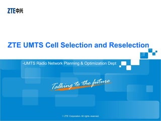 Training material umts cell selection and reselection | PPT