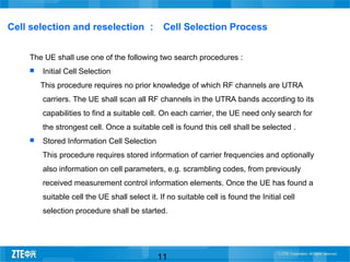 Training material umts cell selection and reselection | PPT