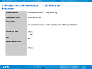 Training material umts cell selection and reselection | PPT