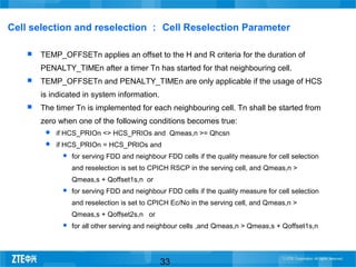 Training material umts cell selection and reselection | PPT