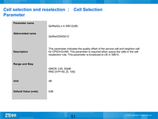 Training material umts cell selection and reselection | PPT