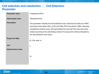 Training material umts cell selection and reselection | PPT