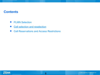 Training material umts cell selection and reselection | PPT