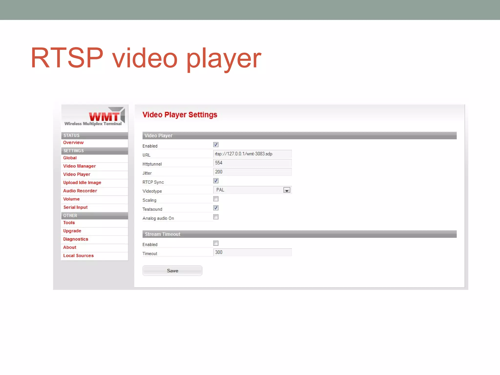 RTSP video player
 