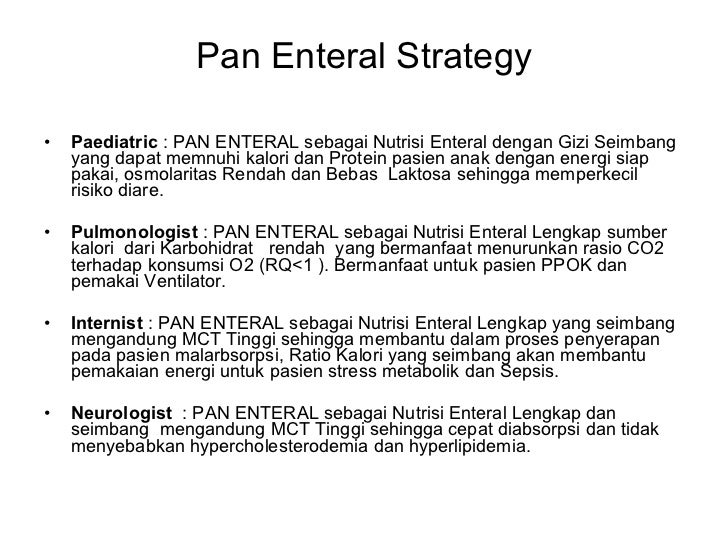 Training materi Nutrisi Enteral Training materi Nutrisi Enteral