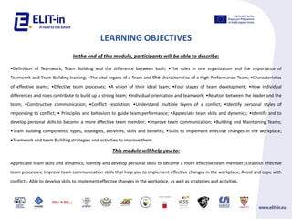 Team Building Module Training module - Teamwor for teambuilding of employees.pdf