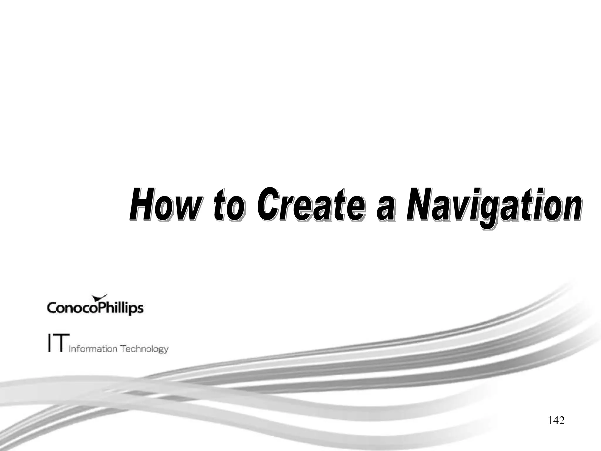 How to Create a Navigation 