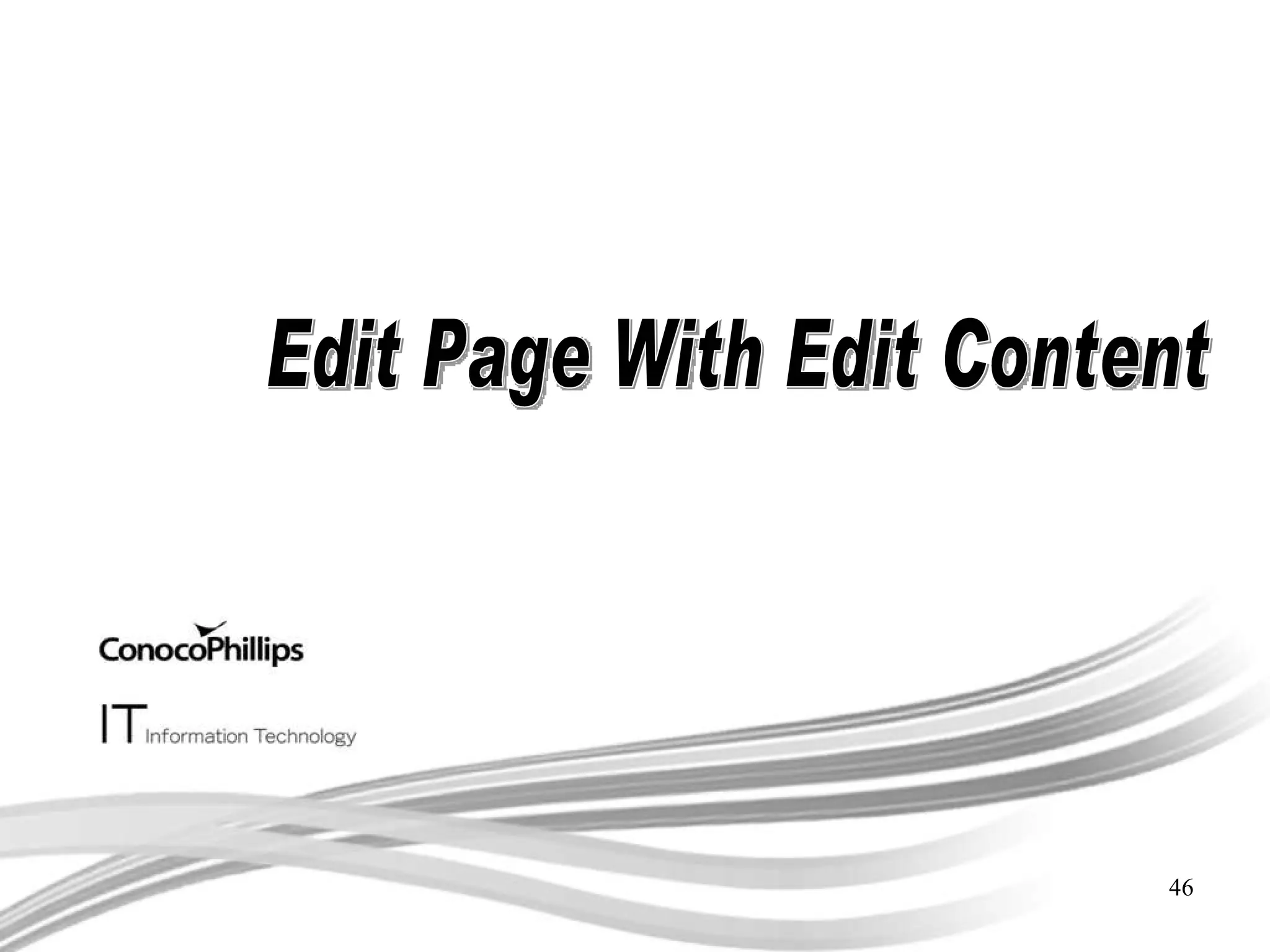 Edit Page With Edit Content 