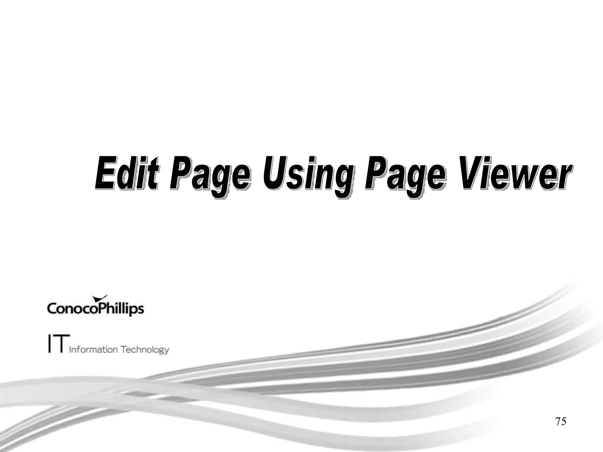 Edit Page Using Page Viewer 