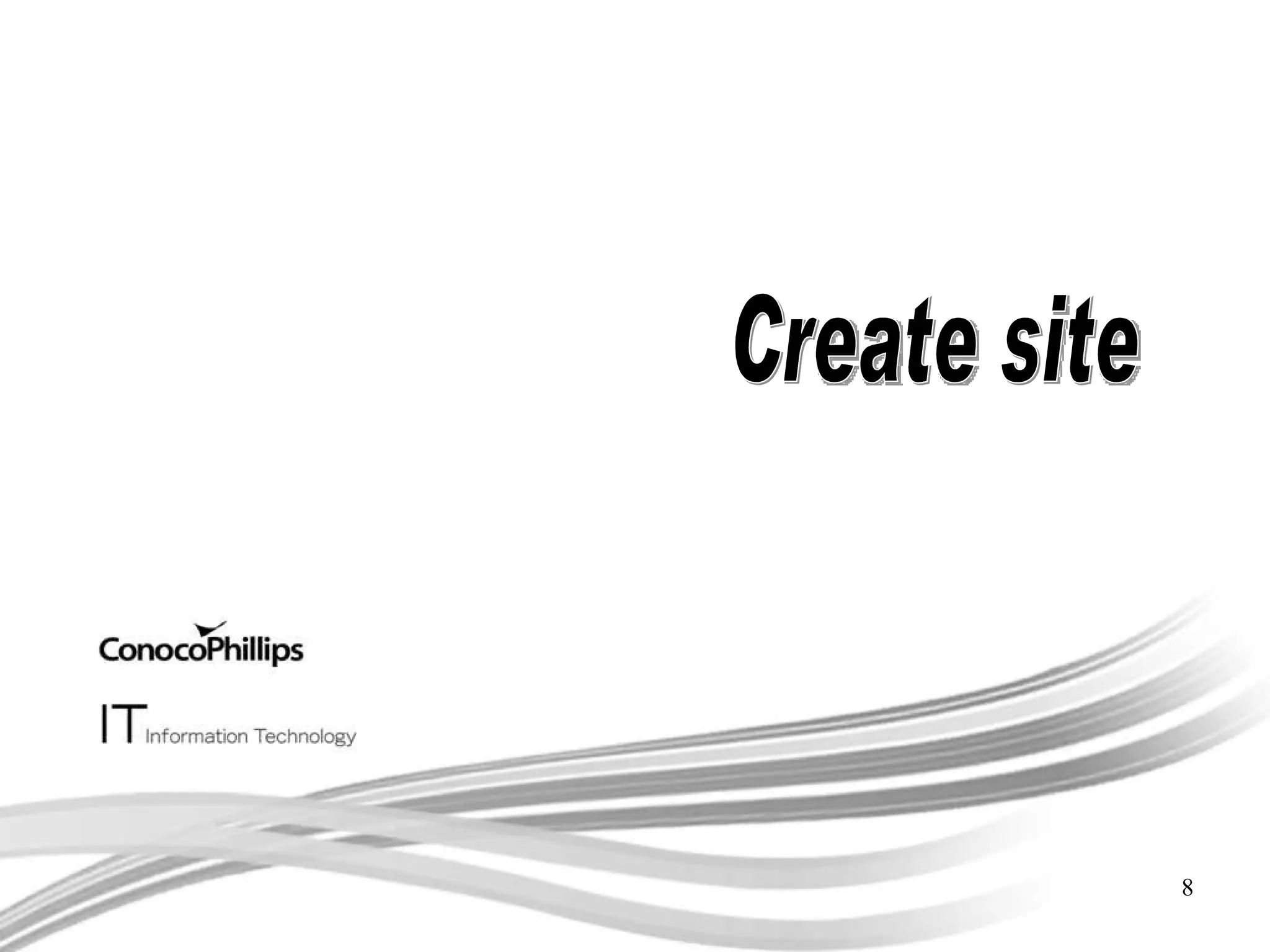 Create site  