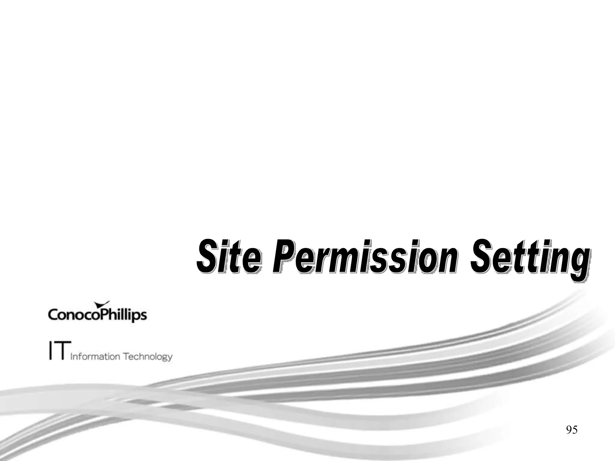 Site Permission Setting 