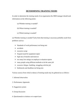 Training need identification | PDF