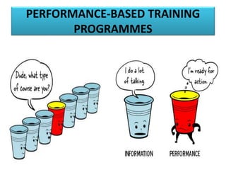 PERFORMANCE-BASED TRAINING
PROGRAMMES
 