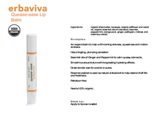 Quease-ease Lip Balm 