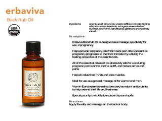 Back Rub Oil 