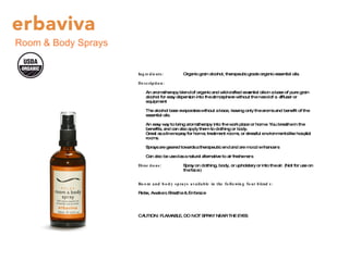 Room & Body Sprays 