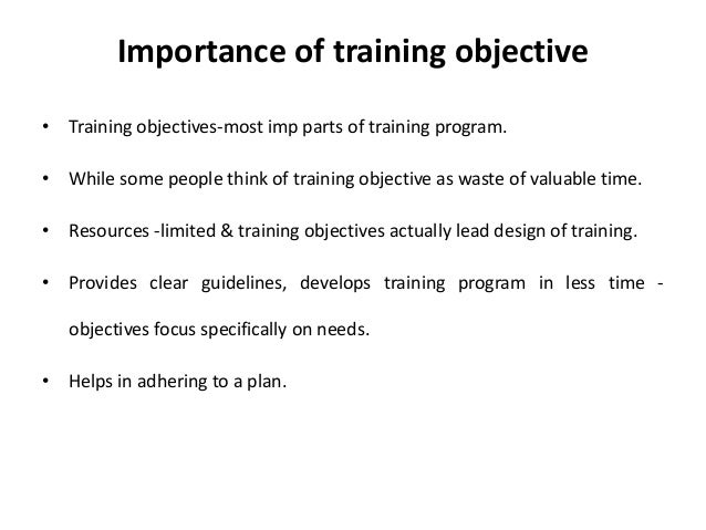 Training objective