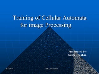 Training of Cellular Automata
for image Processing
Presentated by-
Swati Chauhan
8/27/2018 1K.I.E.T, Ghaziabad
 