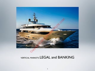VERTICAL MARKETS: LEGAL and BANKING
8
C
opyright©
2015,EC
M
IN
STITU
TE.C
O
M
 