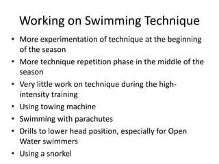 Training of top distance swimmers | PPTX