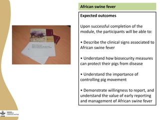 Training on management of endemic diseases for pig value chains in Uganda