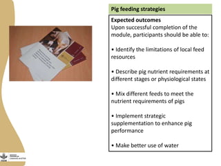 Training on management of endemic diseases for pig value chains in Uganda