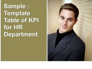 Sample :
Template
Table of KPI
for HR
Department
 