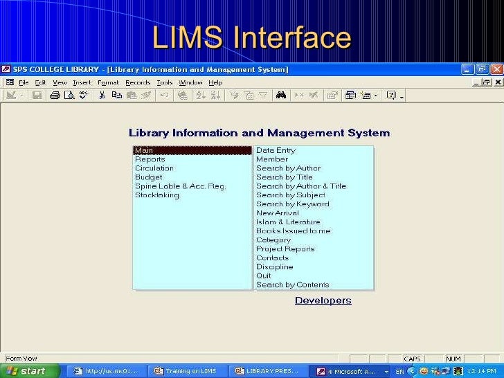 Training On Lims