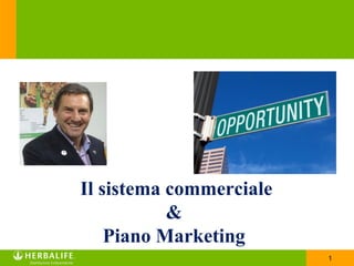 1
Il sistema commerciale
&
Piano Marketing
 