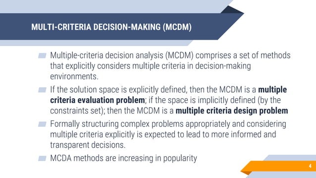 Training on Multi-Criteria Decision-Making methods.pptx | Physics | Science