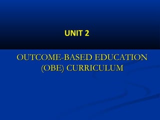 Training on outcome based education | PPT