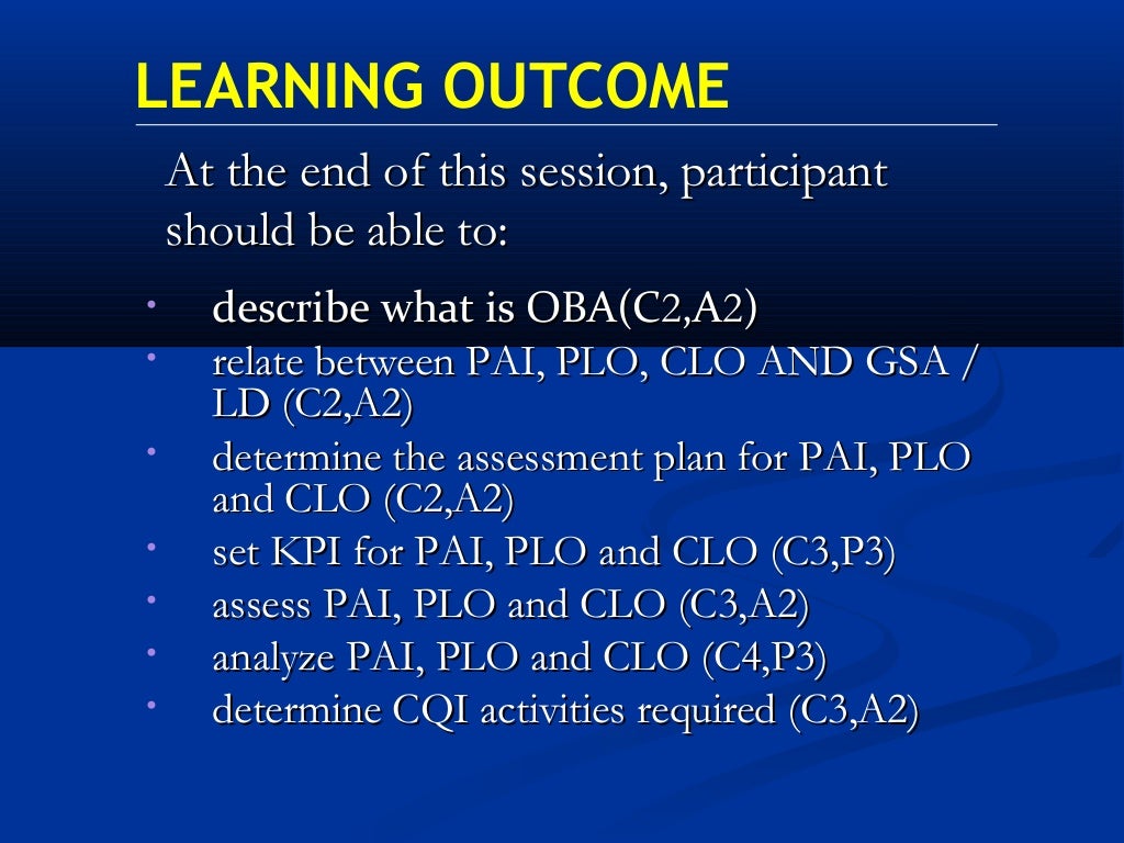 Outcome based. Operand пример. outcome based education.