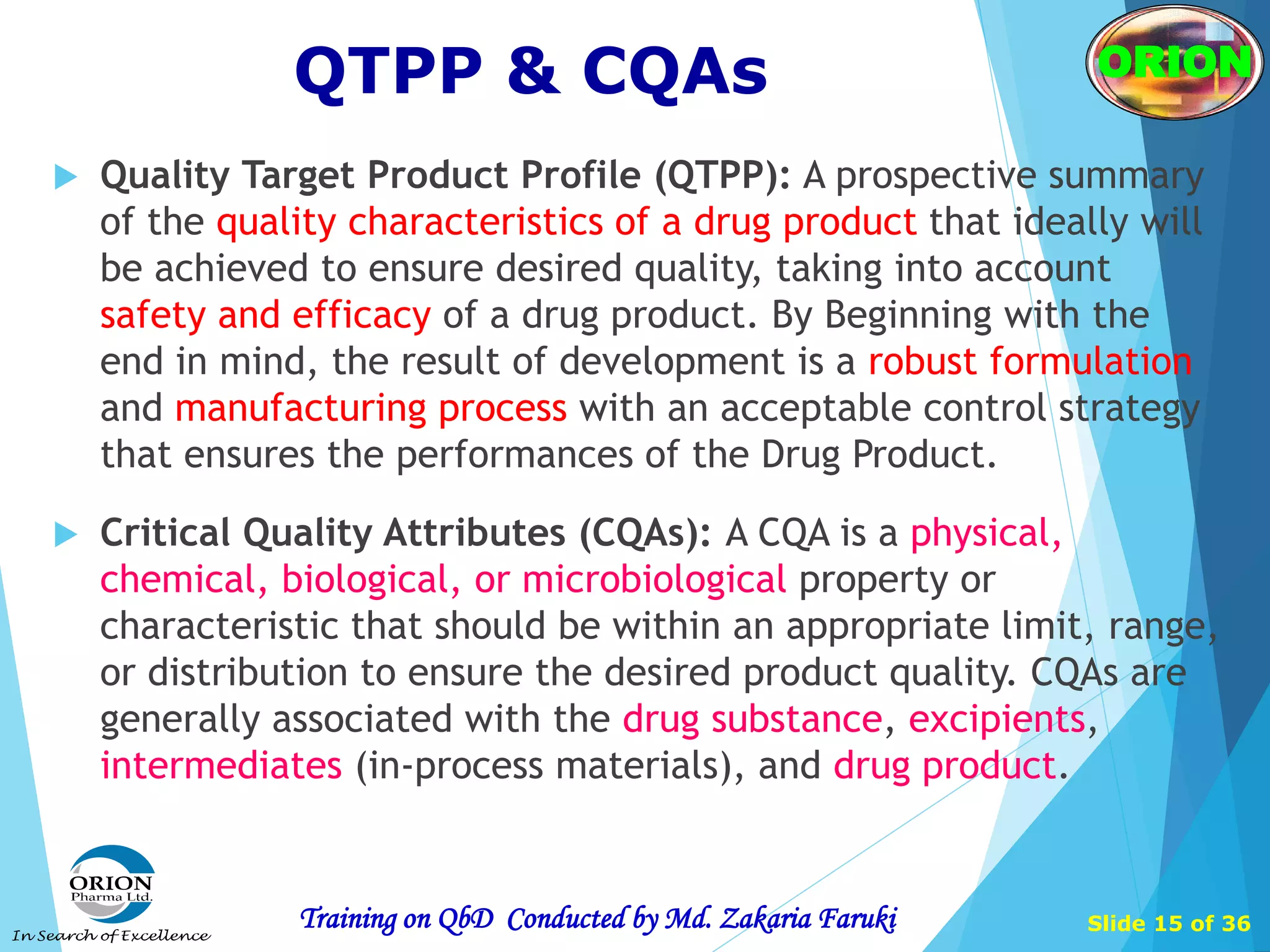 Pharmaceutical Quality by Design (QbD) | PDF