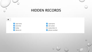 HIDDEN RECORDS
 