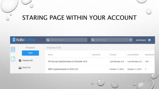 STARING PAGE WITHIN YOUR ACCOUNT
 