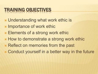 Training on Work Ethic