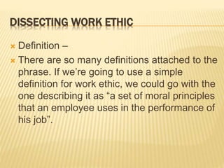 Training on Work Ethic