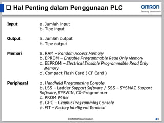 Materi Dasar Pelatihan PLC Basic (CP2E) OMRON | PPTX