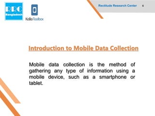 Training on Develop Mobile Data Collection Solutions using Kobo Toolbox ...